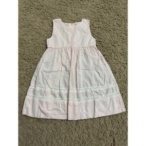 Pink Eyelet Little Girl Dress: Strasburg 12m